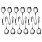 Thumbnail image #2 for New Star Foodservice Inc. 58406 Bouillon Soup Spoon, 18/0 Stainless Steel, 2.5mm Gauge, Shell Pattern Case of 24 Dozen