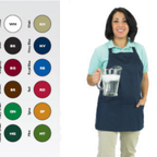 Thumbnail image #1 for Chef Revival 602BAFH-NV Navy Blue Bib Apron, 28" x 25", 3-Compartment Front Pocket, Cotton/Poly Twill