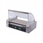 Thumbnail image #1 for CAC China HDRS-07 Hot Dog Grill, 7 Rollers, 18-Hot-Dog Capacity, Sneeze Guard, Stainless Steel