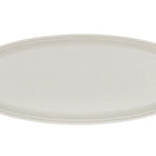 Thumbnail image #1 for Cal-Mil Cove 26143-922-103 Oval Melamine Platter, Matte Ivory, 22" x 9" x 1.5"H Case of 6
