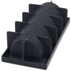 Thumbnail image #1 for JB Prince Pavoni M622 H Tronchetti Silicone Pastry Mold, Black, 9-4/5"L x 3-5/16"W x 2-3/4"H