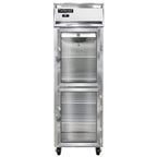 Thumbnail image #1 for Continental Refrigerator 1RNSAGDHD One-Section Narrow Reach-In Display Refrigerator, Half Hinged Glass Door, Self-Contained, Stainless Steel