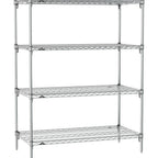 Thumbnail image #1 for Metro Super Erecta SA-2124C-63-S4 Super Adjustable Wire Stationary Starter Shelving Unit, 24"W x 21"D x 63"H, 800 lb. capacity per shelf, 2000 lb.