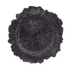 Thumbnail image #1 for Ten Strawberry Street Lacquer LACQ-SPNG-BLK 13-Inch Round China Charger Plate, Sponge Matte Black Case of 24