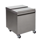 Thumbnail image #1 for Tarrison Products Ltd. TA-IBM100 Mobile Ice Bin, 125 lb Capacity, Stainless Steel, Sliding Lid, 22-1/4"W x 24"D x 28-1/2"H