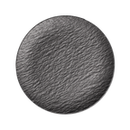 Thumbnail image #1 for Vertex China Orbit OR-CP16 Porcelain Coupe Rim Plate, 10-3/4-inch Round, Matte Black 1 Dozen