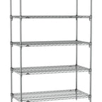 Thumbnail image #1 for Metro Super Erecta SA-2424C-74-S5 Super Adjustable Wire Stationary Starter Shelving Unit, 24"W x 24"D x 74"H, 800 lb. capacity per shelf, 2000 lb.