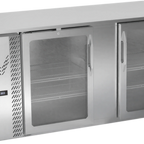 Thumbnail image #1 for Victory Refrigeration VBBN68HC-FG-S Two-Door Glass Back Bar Refrigerator, 68 in W, Stainless Steel