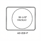 Thumbnail image #1 for Atlas Metal AD-21B Stainless Steel Adapter Plate with 18-1/2" Round Cutout and Full Perimeter Beaded Edge