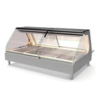 Thumbnail image #1 for Giles Enterprises GHM-5C SELF Heated Countertop Food Display Merchandiser, 4-Well, Full/Self-Service, Curved Glass, Stainless Steel