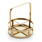 Thumbnail image #1 for American Metalcraft GSFC7 Wine Flight Caddy, 7-1/4 in Diameter, Gold Case of 12