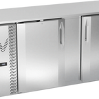 Thumbnail image #1 for Victory Refrigeration VBBN68HC-F-S Food-Rated Back Bar Refrigerator, 2-Section, 2 Solid Doors, Stainless Steel, 68"W x 26-1/8"D x 34"H