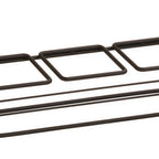 Thumbnail image #1 for Cal-Mil Madison 22802-3-13 3-Section Black Wire Condiment Caddy with 3 Square Glass Jars