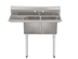 Thumbnail image #4 for KoolMore 43-Inch Two-Compartment Stainless Steel Commercial Sink with Left Drainboard and Backsplash