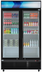 Thumbnail image #8 for KoolMore Two-Section Glass Door Merchandiser Refrigerator, 38 Cu. Ft., Bottom-Mount, Black