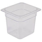 Thumbnail image #1 for Stanton Trading FP-1606 Steam Table Food Pan, 1/6 Size, 6" Deep, Clear Polycarbonate Case of 48
