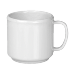 Thumbnail image #1 for Thunder Group CR9035W 10 oz White Melamine Mug Case of 5 Dozen