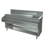 Thumbnail image #1 for Tarrison Products Ltd. TA-CMU60SCR Cocktail Mix Unit with Sink, Cover & Insulated Ice Bin, 60"W x 24"D, 7" Backsplash