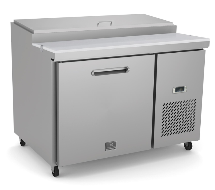 Product image #6 for Kelvinator Commercial Refrigerated Pizza Prep Table, 1-Section, 47-3/8-Inch Wide, 12 Cu. Ft., 1-Door, Side-Mounted Self-Contained Refrigeration