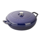 Thumbnail image #2 for Zwilling J.A. Henckels Staub® 1003533 Braiser Pan, 3-1/2 qt, Enameled Cast Iron, with Dome Lid, Dark Blue