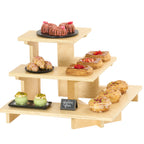 Thumbnail image #1 for Cal-Mil Logan 25229-93 Three-Tier Angled Corner Shelf, Birch Wood, 23" x 23" x 15.25"H