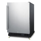 Thumbnail image #1 for Summit Commercial Summit Appliance SCR610BLSDRI Undercounter Commercial All-Refrigerator, 5.0 cu. ft., 1-Section, Solid Stainless Reversible Door