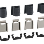 Thumbnail image #2 for Metro Super Erecta EZA-SCKIT Wire Shelving EZ-ADD Corner Hardware Kit with 4 Collars, 4 Stainless Steel Mounting Plates & 4 Lock Clips