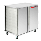 Thumbnail image #1 for Dinex TQ DXPICTPT282D Stainless Steel Pass-Through 2-Compartment Tray Delivery Cart, 28-Tray Capacity