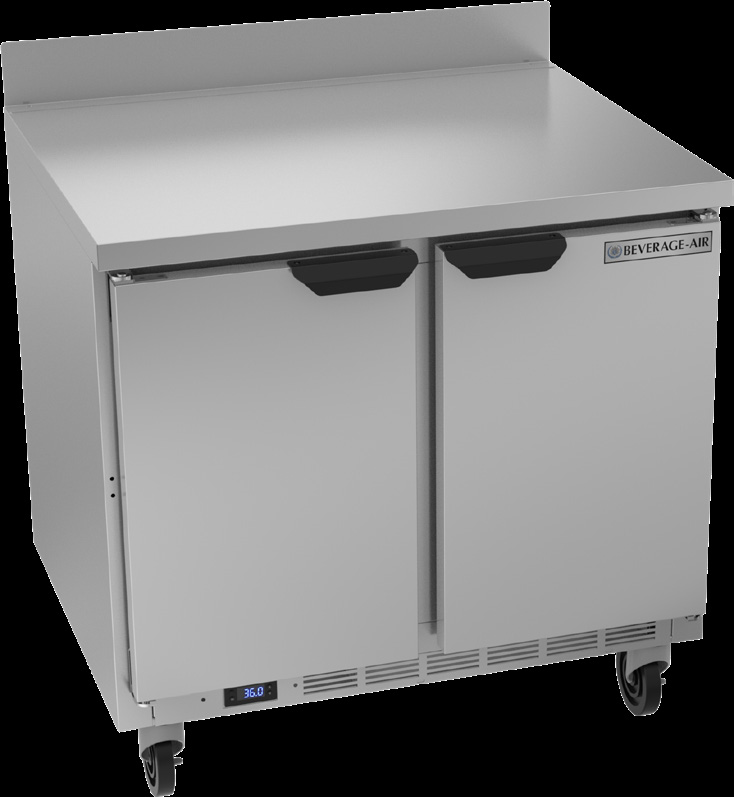 Product image #6 for Beverage-Air WTR36AHC 36-Inch Two-Section Worktop Refrigerator with Solid Doors, 8.5 Cu. Ft.