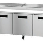 Thumbnail image #6 for Hoshizaki Steelheart PR93B 93-Inch Three-Section Reach-In Pizza Prep Table, 12 x 1/3 Pan Capacity, Stainless Steel