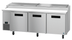 Thumbnail image #6 for Hoshizaki Steelheart PR93B 93-Inch Three-Section Reach-In Pizza Prep Table