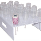 Thumbnail image #1 for JB Prince Martellato R746 28 28-Hole Plastic Pop Stand, White, 15-1/5"L x 11-2/5"W x 4-3/10"H