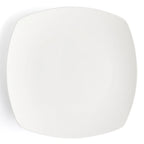 Thumbnail image #2 for Browne USA Foodservice Foundation 5630198 Porcelain Plate, 11-3/4-Inch, Rounded Square, Coupe Rim, White 1 Dozen