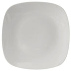 Thumbnail image #1 for Tuxton China DuraTux®© BWH-110C Square Ceramic Plate, 11-1/8", Rolled Edge, White 1 Dozen