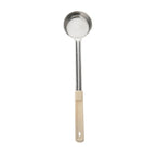 Thumbnail image #1 for Browne USA Foodservice 5757430 3 oz Solid Stainless Steel Portion Spoon with Beige Polypropylene Handle, 10-4/5 in