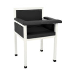 Thumbnail image #1 for Alpine Industries ADI997-02-BLK Padded Blood Drawing Chair, Phlebotomy, Polyurethane Upholstery, Steel Frame, Black