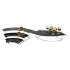 Thumbnail image #2 for Eastern Tabletop 1250 3-Tier Display Riser with Black Acrylic Shelves and Stainless Steel Stand, 29 x 20 x 7-1/2 in.