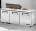Thumbnail image #5 for True TSSU-72-10-HC 72-Inch Three-Door Sandwich/Salad Prep Table with 10-Pan Top and R290 Refrigeration