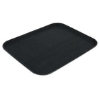 Thumbnail image #1 for Alegacy Foodservice Products RNST1520BLK Rectangular Non-Slip Plastic Serving Tray, Black, 20-1/4" x 15-1/4" Case of 12