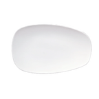Thumbnail image #1 for 1880 Hospitality Stage by Oneida® L5750000387 Porcelain Free-Form Coupe-Rim Platter, 15 x 9-1/4 in, Warm White