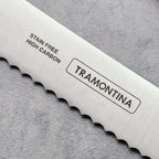 Thumbnail image #2 for Tramontina USA, Inc. 80008-047DS Forged Stainless Steel Bread Knife, 8-Inch Blade, Black Nylon Handle
