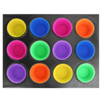Thumbnail image #2 for New Star Foodservice Inc. 44270 Reusable Silicone Baking Cup Liners, 2-3/4" Top x 1-4/5" Bottom x 1-1/4"H, Set of 24 Case of 36