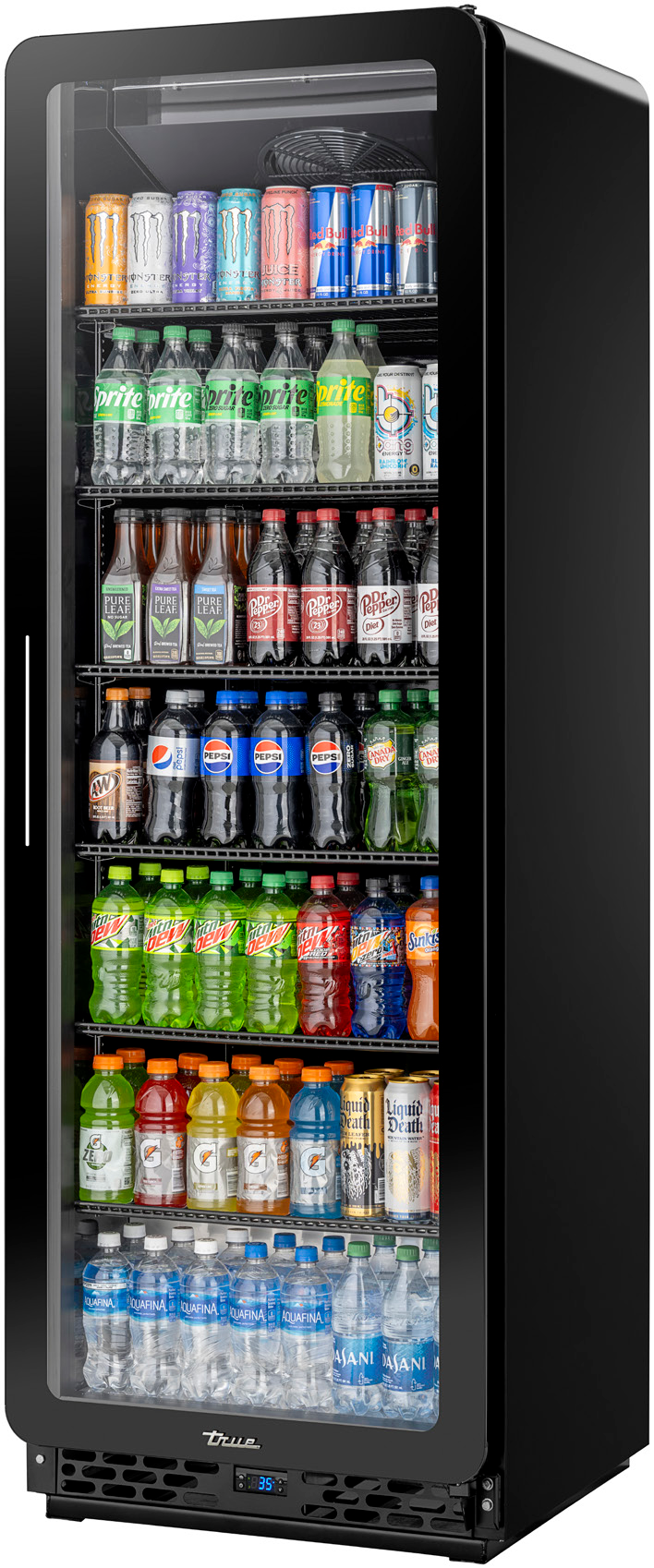 Product image #2 for 1-Section Curved Glass Refrigerated Merchandiser with 6 Shelves