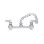 Thumbnail image #1 for Fisher 53147 Pot Sink Faucet, Wall Mount, 8" Adjustable Centers, 14" Swing Spout, 2.2 GPM Aerator, Lever Handles, Stainless Steel