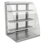 Thumbnail image #1 for RPI Industries Vienna VIDD2-34-R-CV Dry Countertop Pastry Display Case, 31-1/2" W, Full Service, Curved Tilt-Open Glass, 3 Shelves