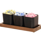 Thumbnail image #1 for Cal-Mil 23207-78 Square Sydney Jar, Black Walnut, 5"W x 12.75"D x 4.5"H