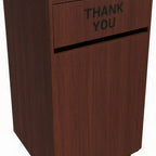 Thumbnail image #1 for ATSMFG ATS AT&S-TR1-WAL 35-Gallon Underbar Trash Receptacle, Walnut Melamine, Front Swing Door