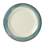 Thumbnail image #1 for G.E.T. Diamond Ivory WP-10-DI-KNB Melamine Plate, 10-1/2" Round, Wide Rim, Kanello Blue Pattern 1 Dozen