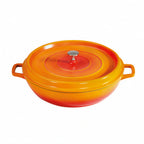 Thumbnail image #1 for G.E.T. Heiss CA-008-O/BK/CC 4 qt Cast Aluminum Braising Pan, Induction-Ready, with Lid