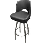 Thumbnail image #1 for Oak Street SL9136-CCS Vinyl-Upholstered Swivel Bar Stool with Cutout Back, Bucket Seat, and Footring